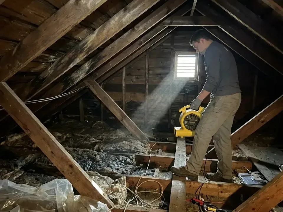 attic-water-damage-drying-proc-007 — frequently asked questions, Emergency Water Extraction & 24/7 Flood Response in Connert…